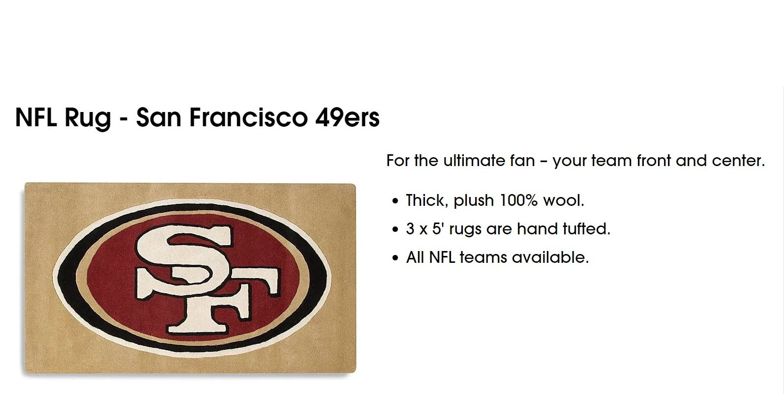 NFL Rug - San Francisco 49ers