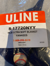 ULINE S-17720NYY ULTRA SOFT BLANKET YANKEES 54" X 84"